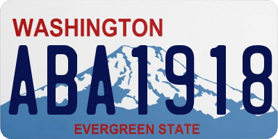 WA license plate ABA1918