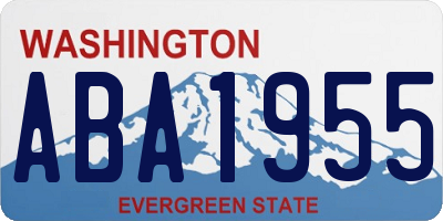 WA license plate ABA1955