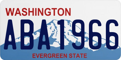 WA license plate ABA1966