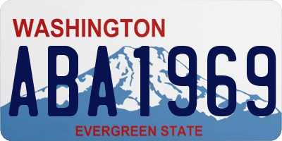 WA license plate ABA1969
