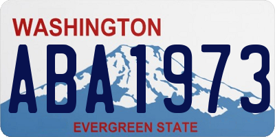 WA license plate ABA1973