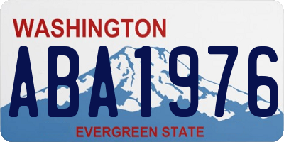 WA license plate ABA1976