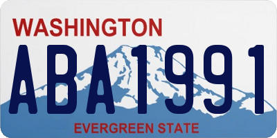 WA license plate ABA1991