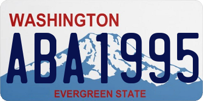 WA license plate ABA1995