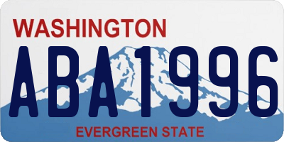 WA license plate ABA1996