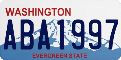 WA license plate ABA1997