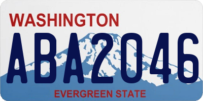 WA license plate ABA2046