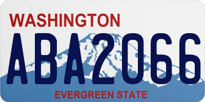 WA license plate ABA2066