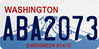 WA license plate ABA2073