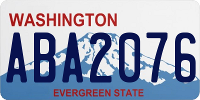 WA license plate ABA2076