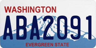 WA license plate ABA2091