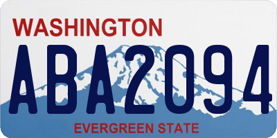 WA license plate ABA2094