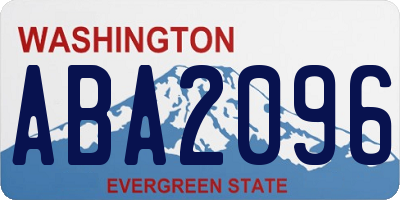 WA license plate ABA2096