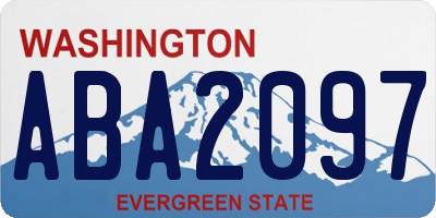 WA license plate ABA2097