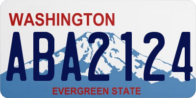 WA license plate ABA2124