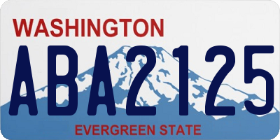 WA license plate ABA2125