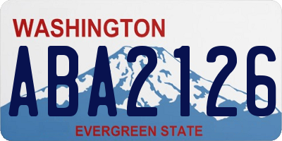 WA license plate ABA2126