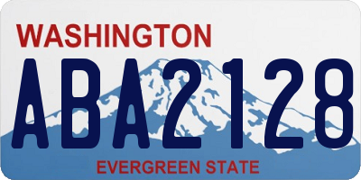 WA license plate ABA2128