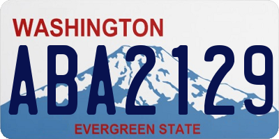 WA license plate ABA2129