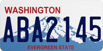 WA license plate ABA2145