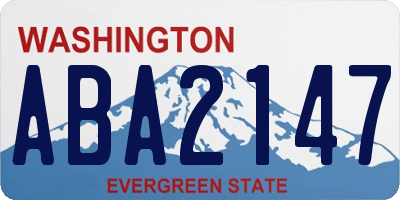 WA license plate ABA2147