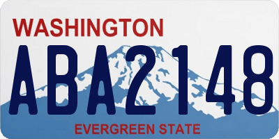 WA license plate ABA2148