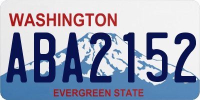 WA license plate ABA2152