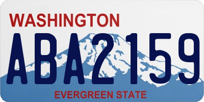 WA license plate ABA2159