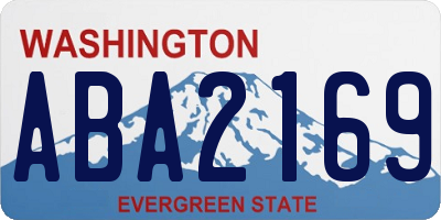 WA license plate ABA2169