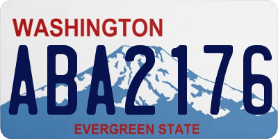 WA license plate ABA2176