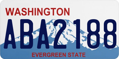 WA license plate ABA2188