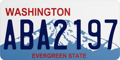 WA license plate ABA2197