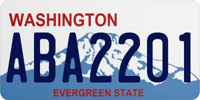 WA license plate ABA2201