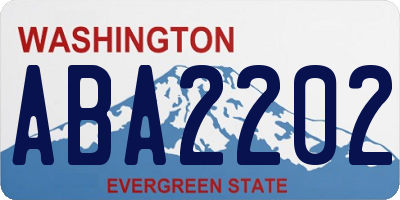 WA license plate ABA2202