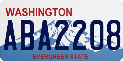 WA license plate ABA2208