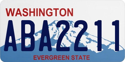 WA license plate ABA2211