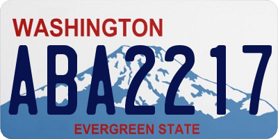 WA license plate ABA2217