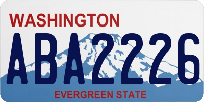WA license plate ABA2226