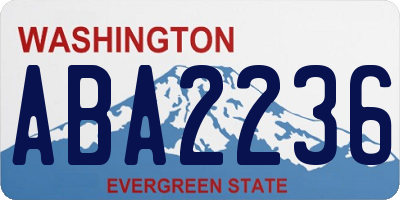 WA license plate ABA2236