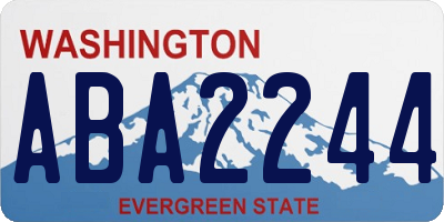 WA license plate ABA2244