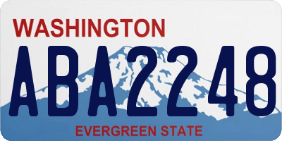 WA license plate ABA2248