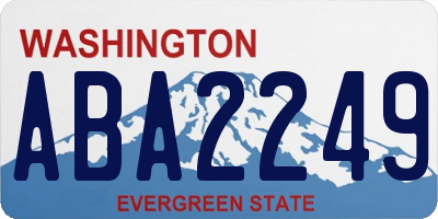 WA license plate ABA2249