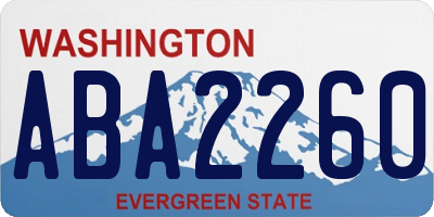 WA license plate ABA2260