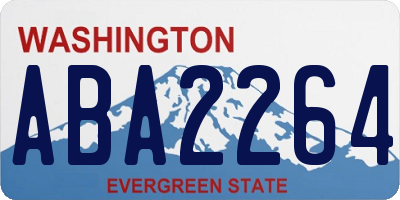 WA license plate ABA2264