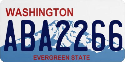 WA license plate ABA2266