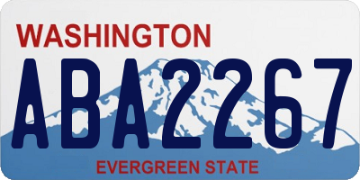 WA license plate ABA2267