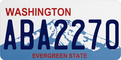 WA license plate ABA2270