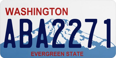 WA license plate ABA2271