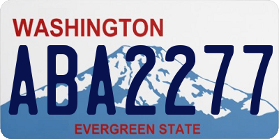 WA license plate ABA2277