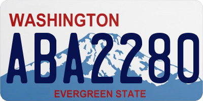 WA license plate ABA2280